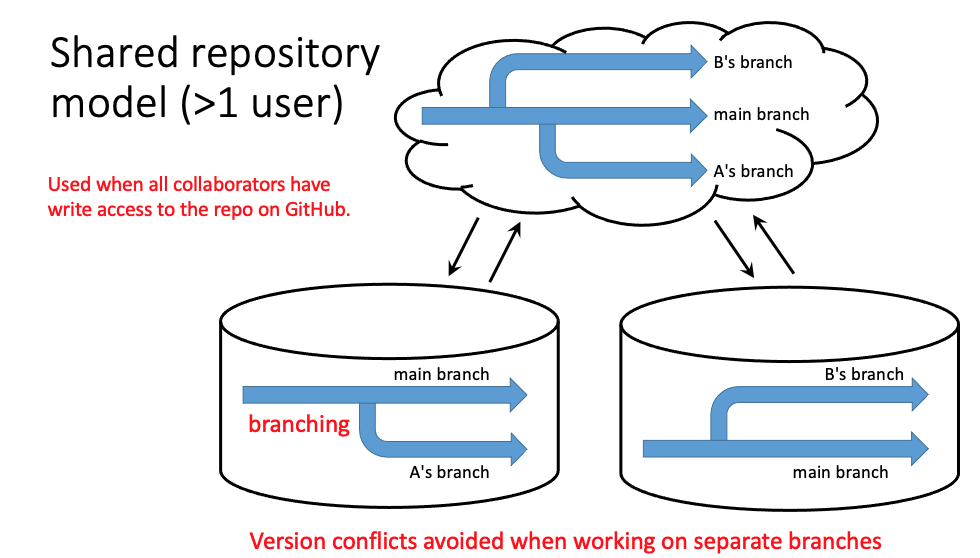 shared repository model diagram