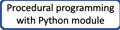 Procedural programming with Python module