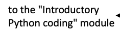 Introductory Python coding module